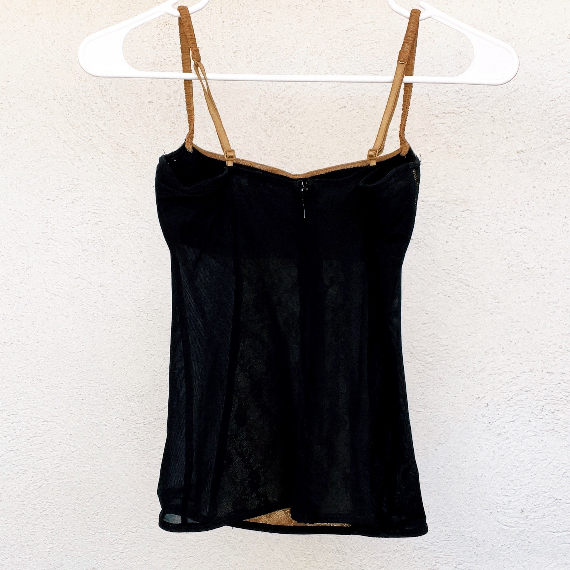 Black & Gold Lacy Bustier (XS/S)