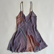 00s silk abstract sheer mini slip (S)