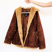 Furry Floral Corduroy Jacket