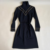 Vintage 60s / 70s black turtleneck dress (M/L)
