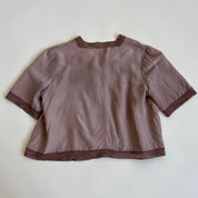 Hand dyed brown vintage bed jacket