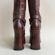 Vtg 90s Buffalo leather platform boots (8.5)