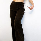 90s Brown Lace Up Pants