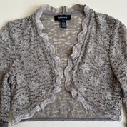 00s grey lace sequin bolero (S-L)