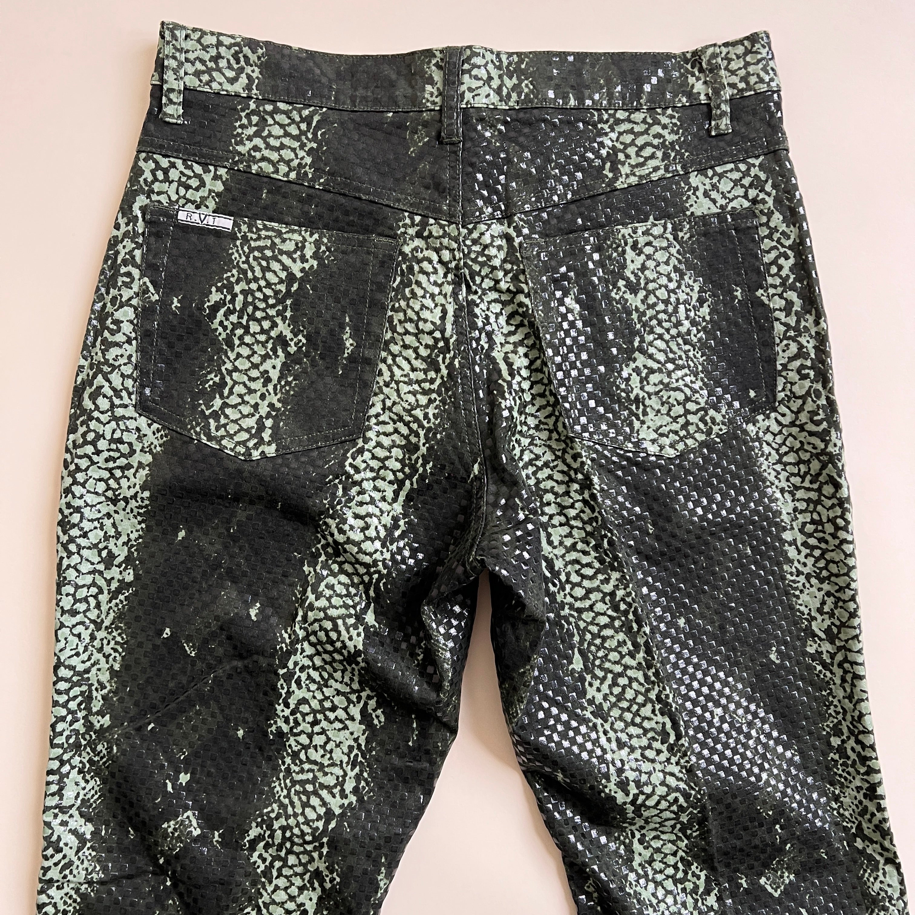 Vintage 90s faux snakeskin pant - L