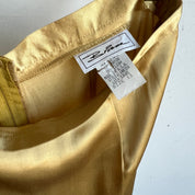 Vintage 90s gold satin maxi skirt (M)