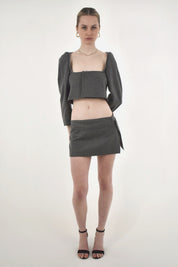 Misty Grey Blazer Set (XS)