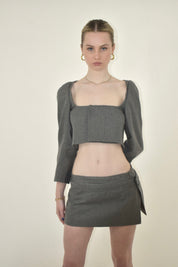 Misty Grey Blazer Set (XS)