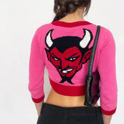 Betsey Johnson Vintage Cropped Devil Cardigan