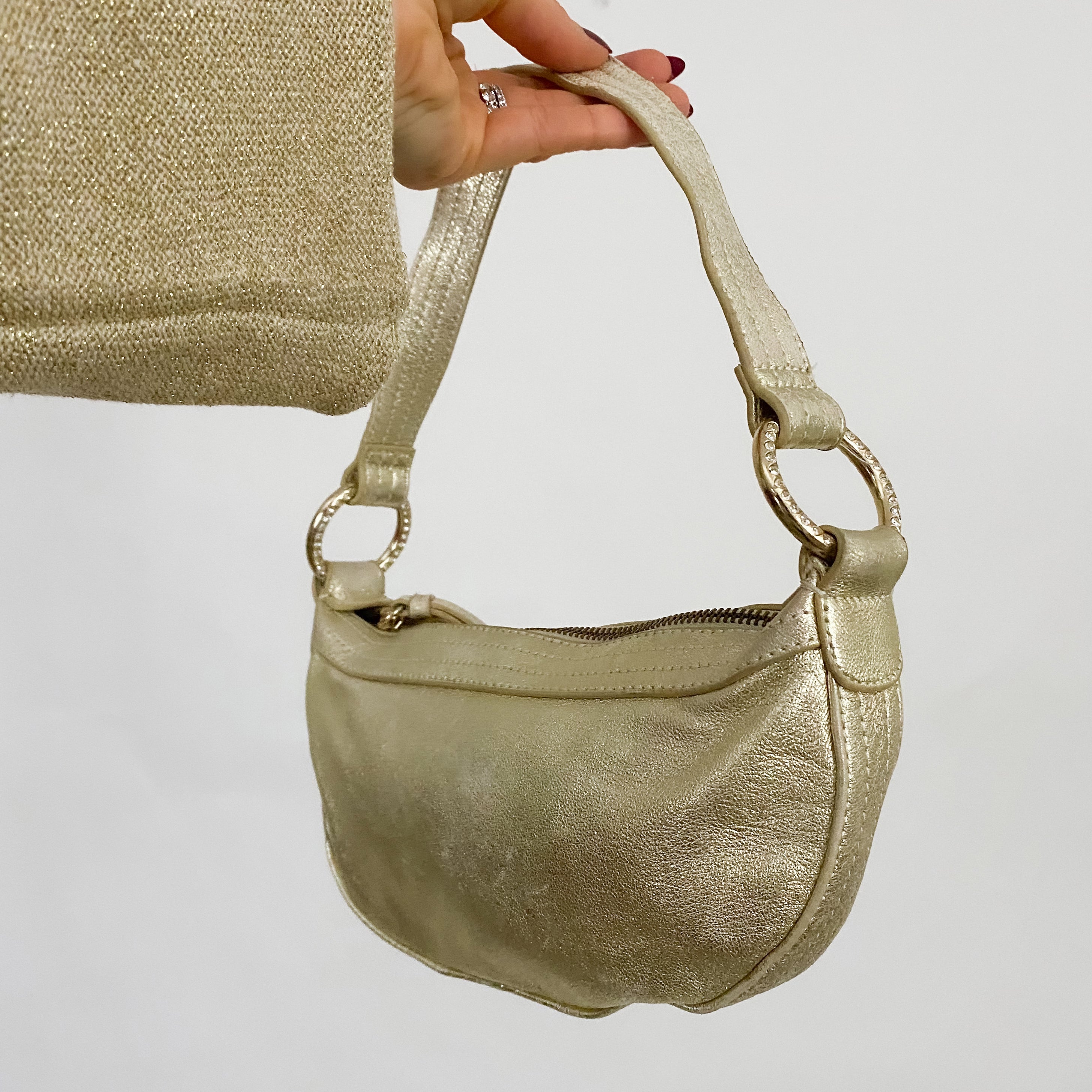 Gold Leather Mini Bag