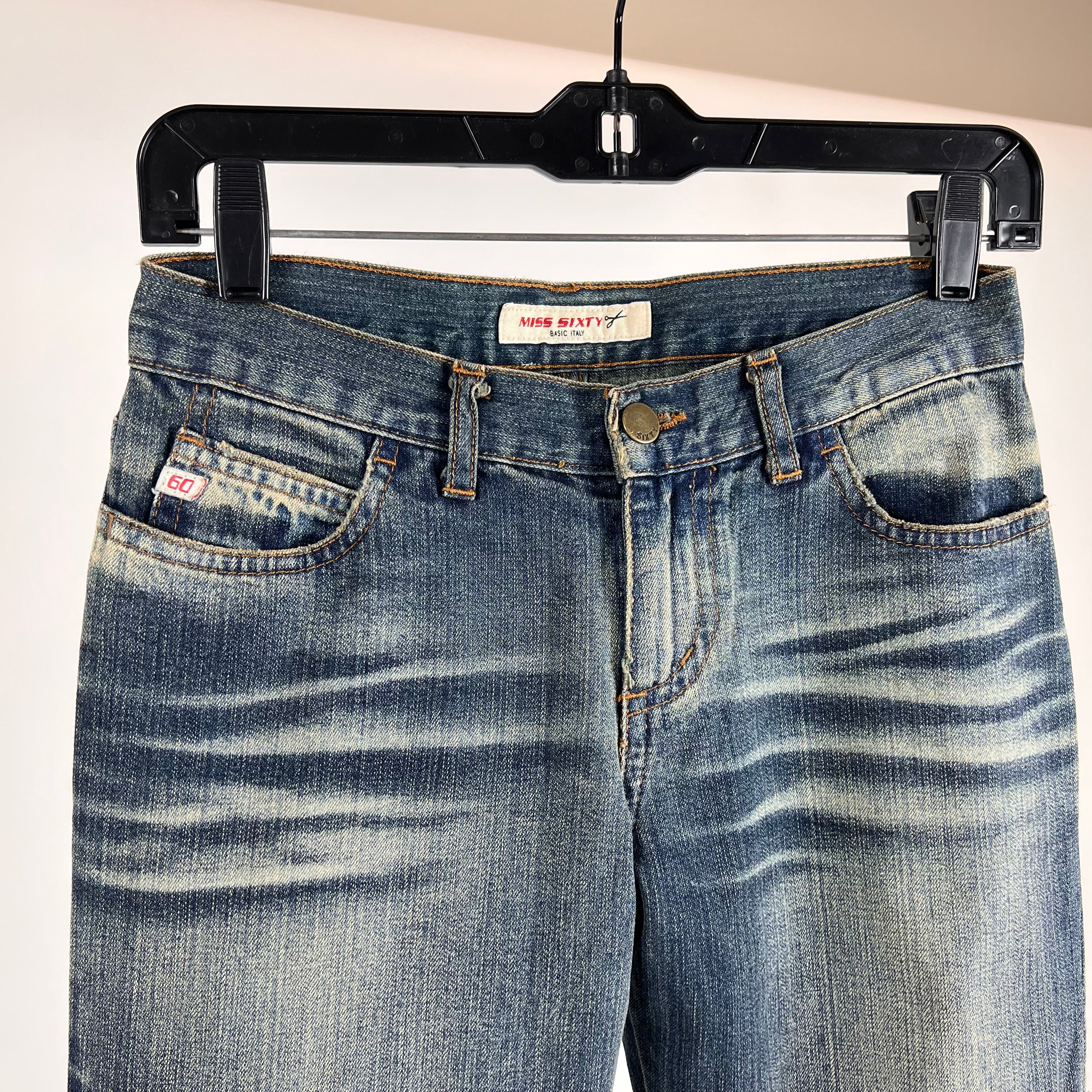 Miss Sixty Super Flare Low Rise Jeans (XS)