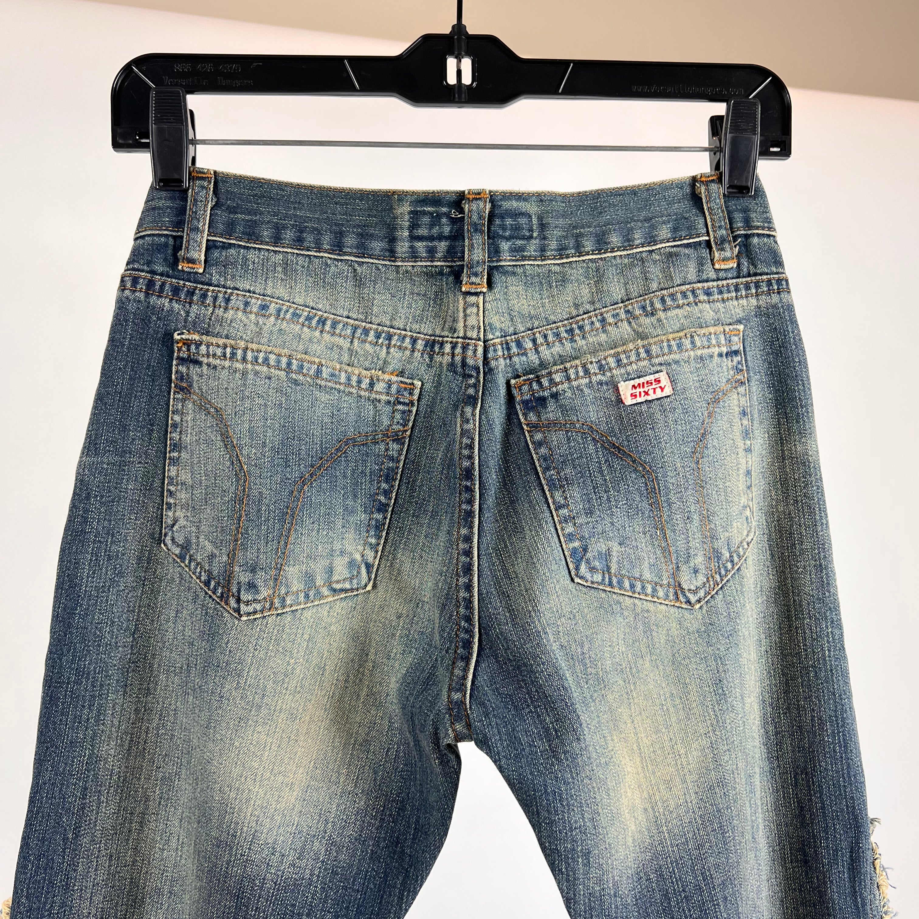 Miss Sixty Super Flare Low Rise Jeans (XS)