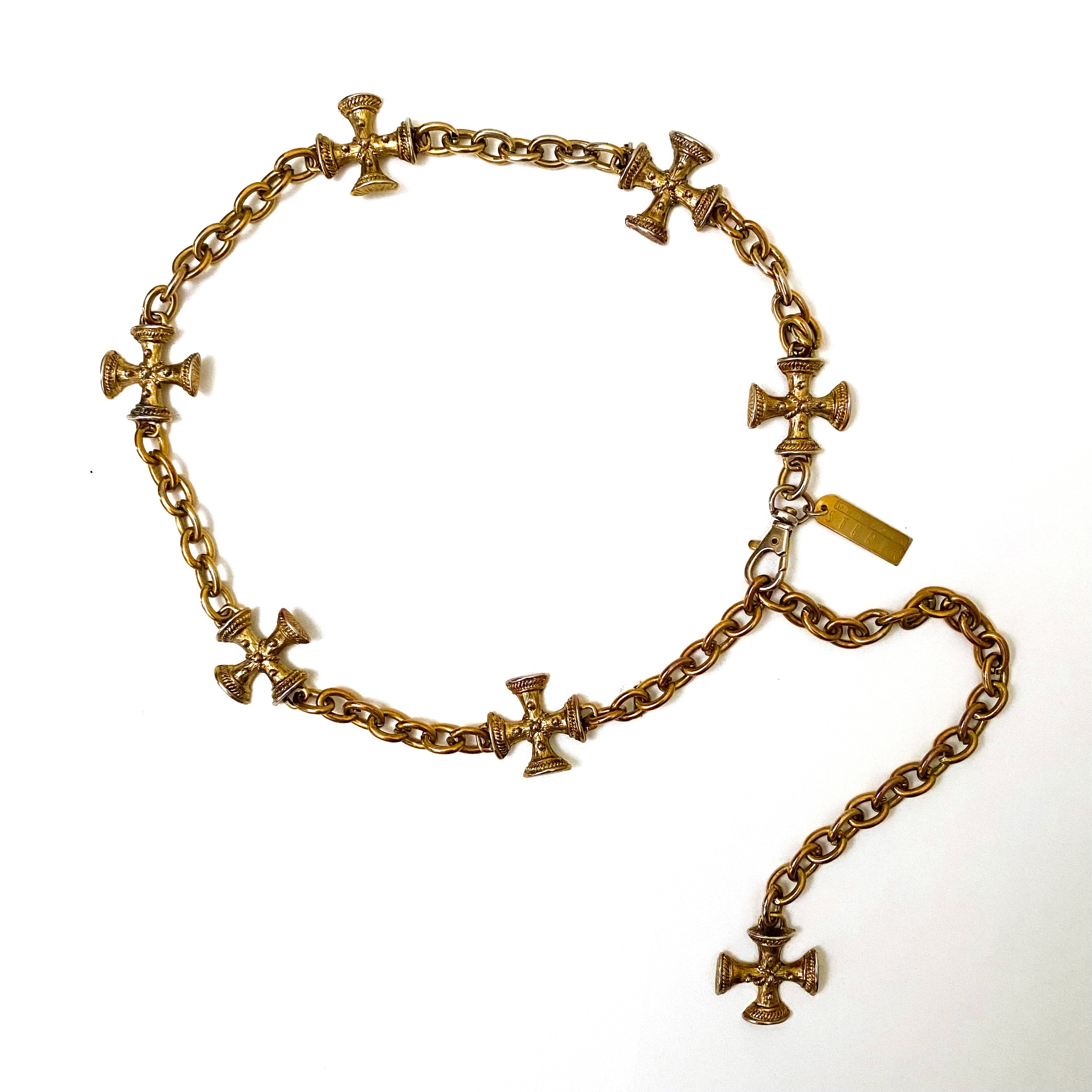 Vintage Gold Cross Chain Belt – Holy Thrift - Main Image