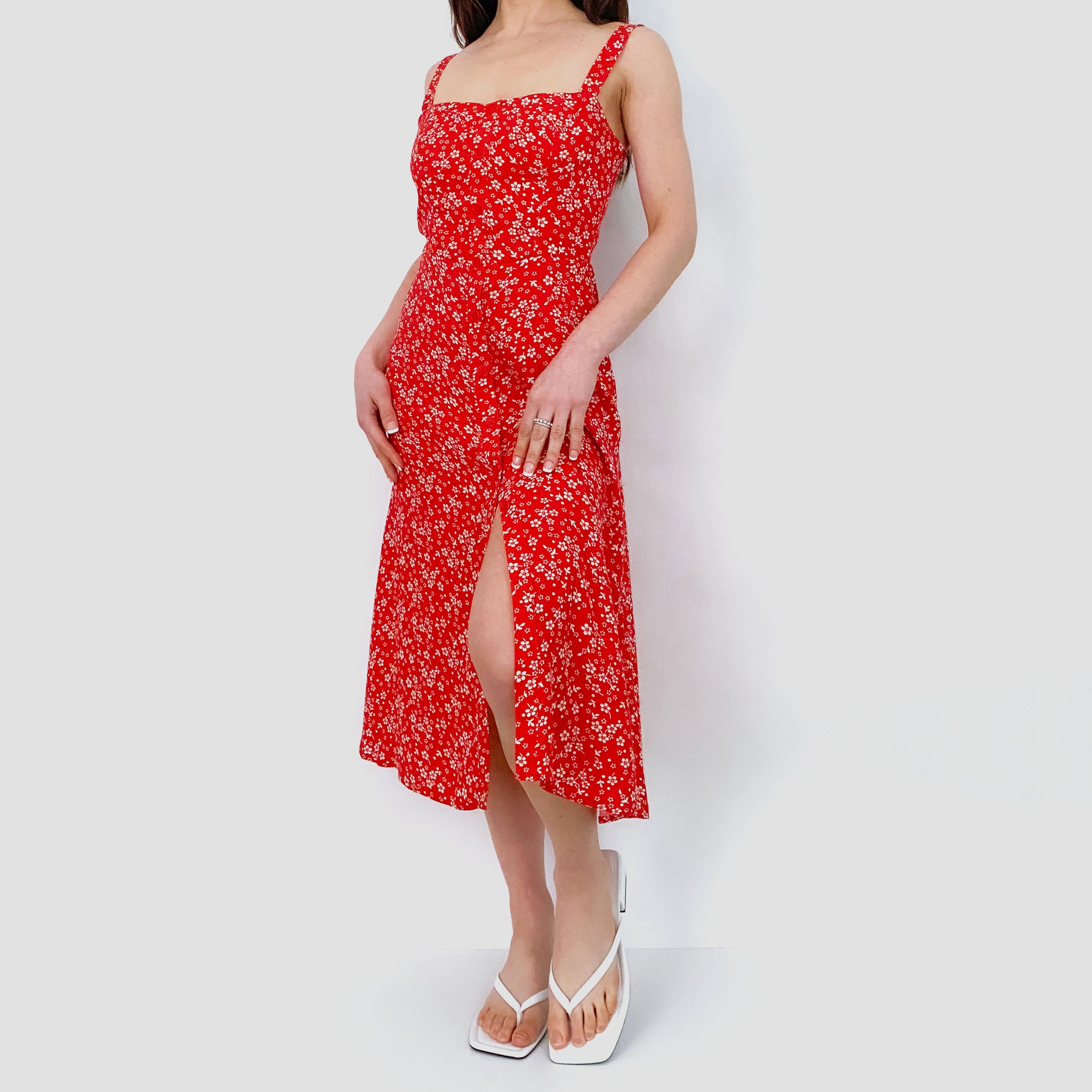 reformation summer dress Reformation Cherry Summer Dress