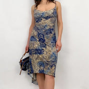 Y2K Paisley Midi Dress