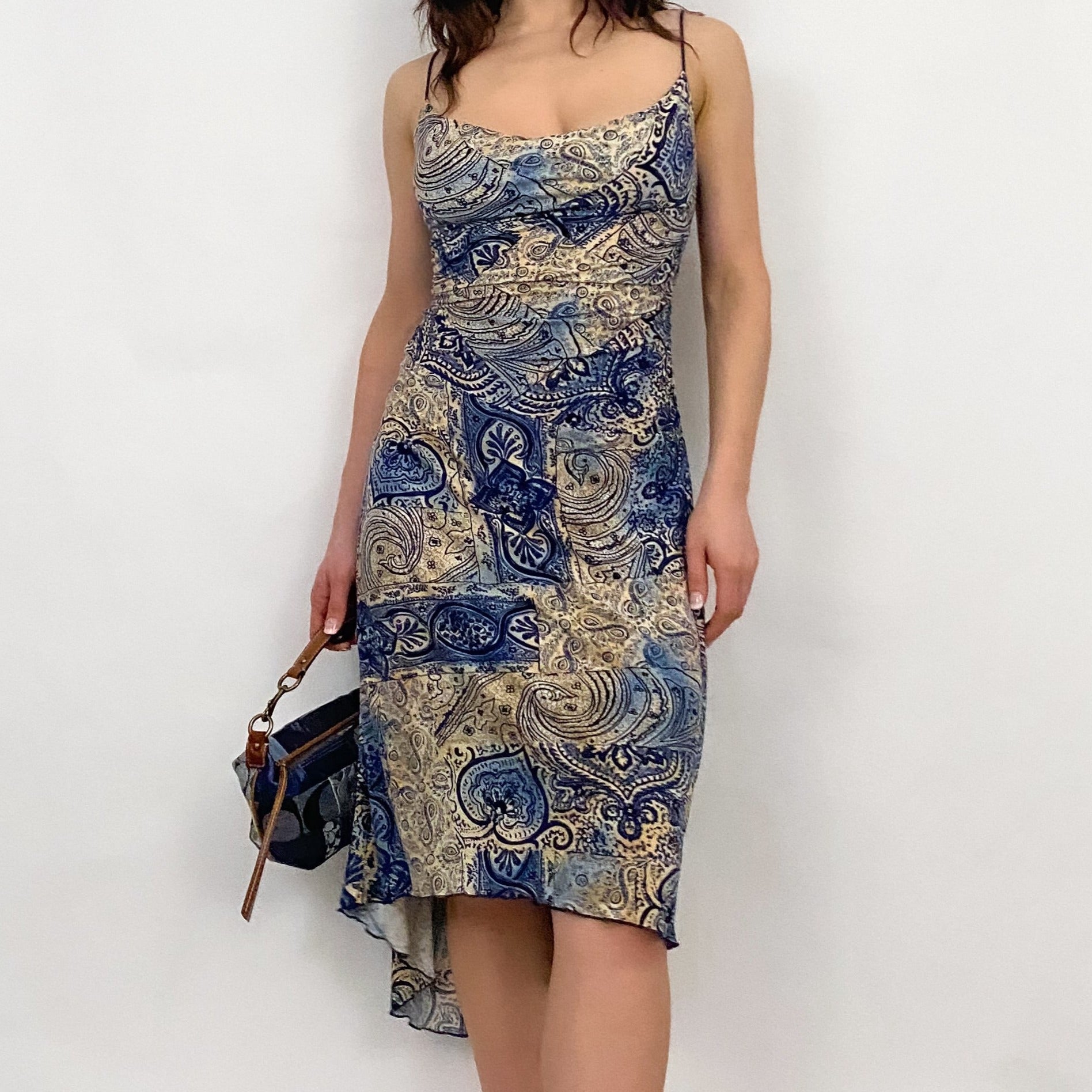 Y2K Paisley Midi Dress