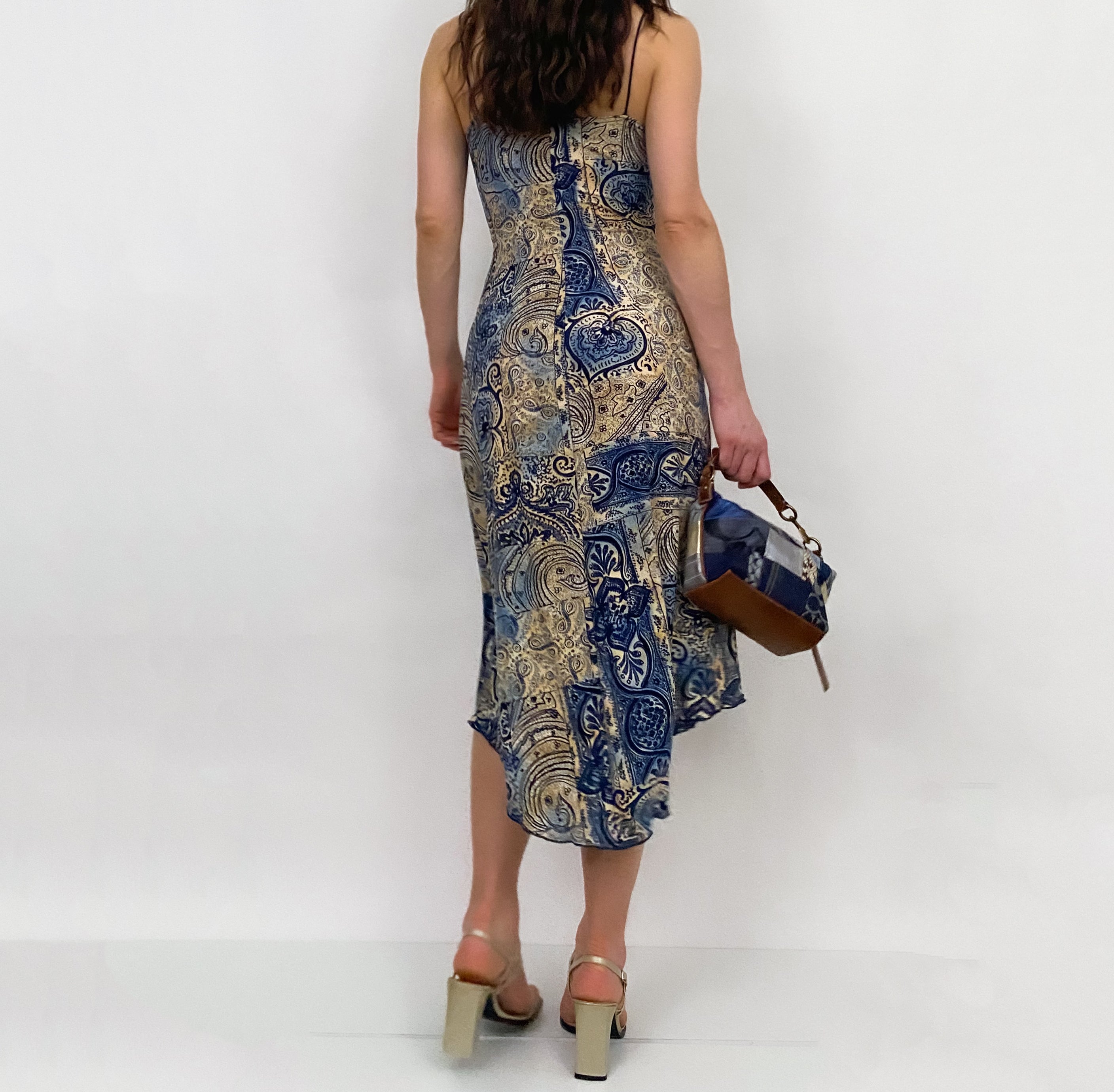 Y2K Paisley Midi Dress