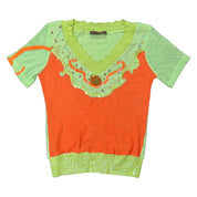 2000s Beaded Micromesh Top (S)