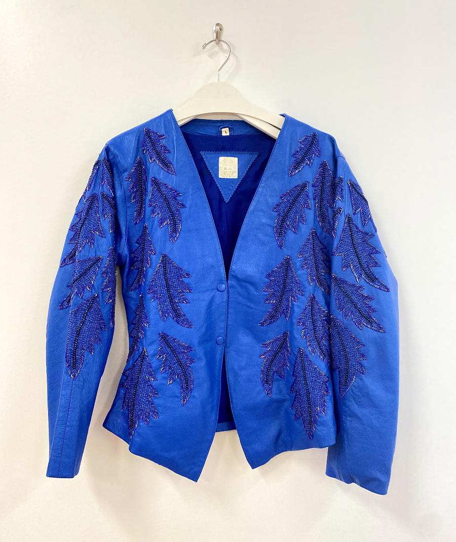 Cobalt Leather Jacket