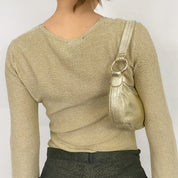 Gold Leather Mini Bag