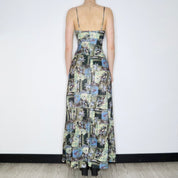 Rare 70s Novelty Print Dress (XS-S)