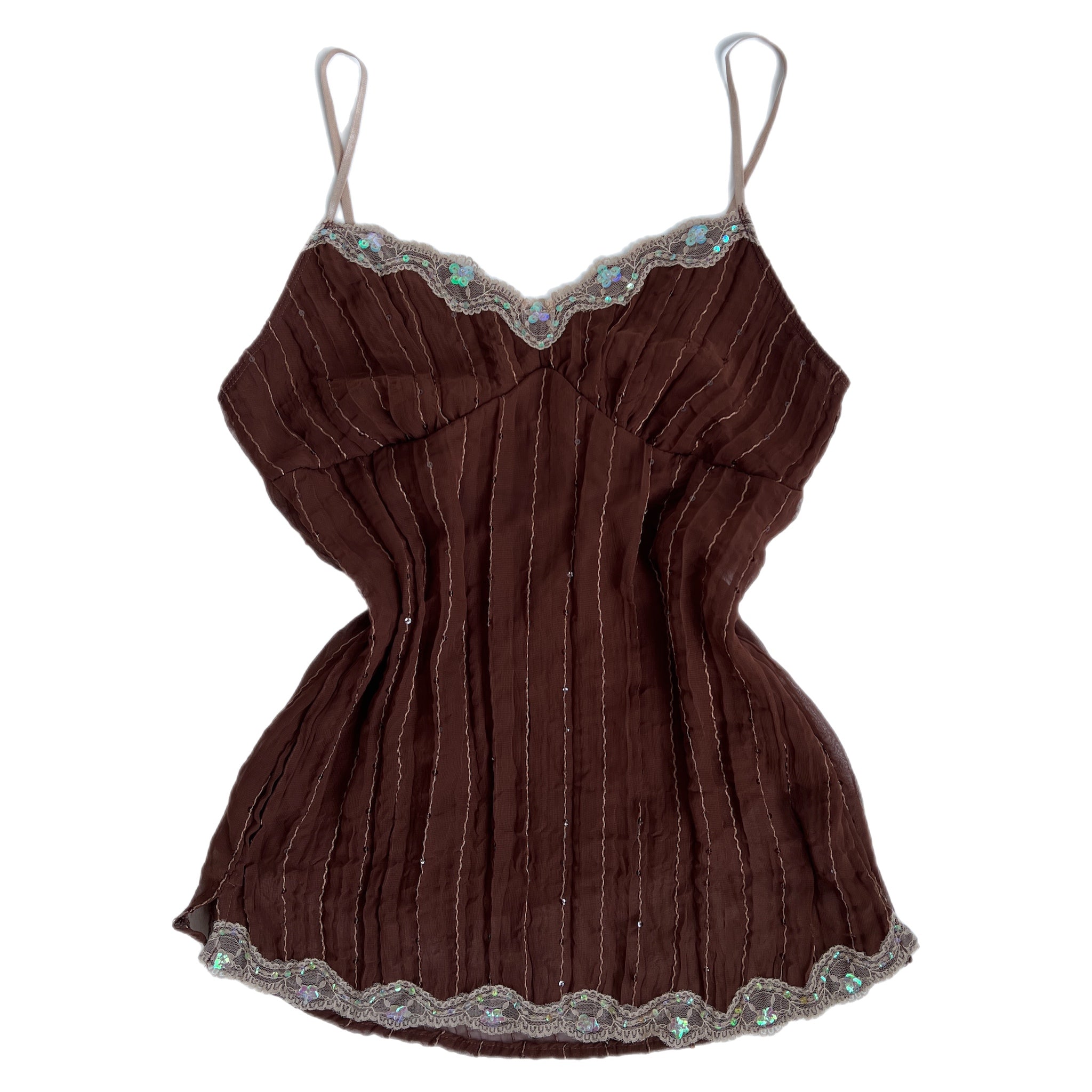 00s brown sequin cami