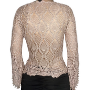 Pink crochet beaded knit