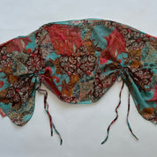 00s print sheer cape top