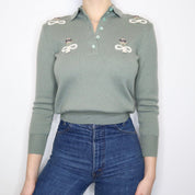 Italian Sage Wool Sweater (XS-S)