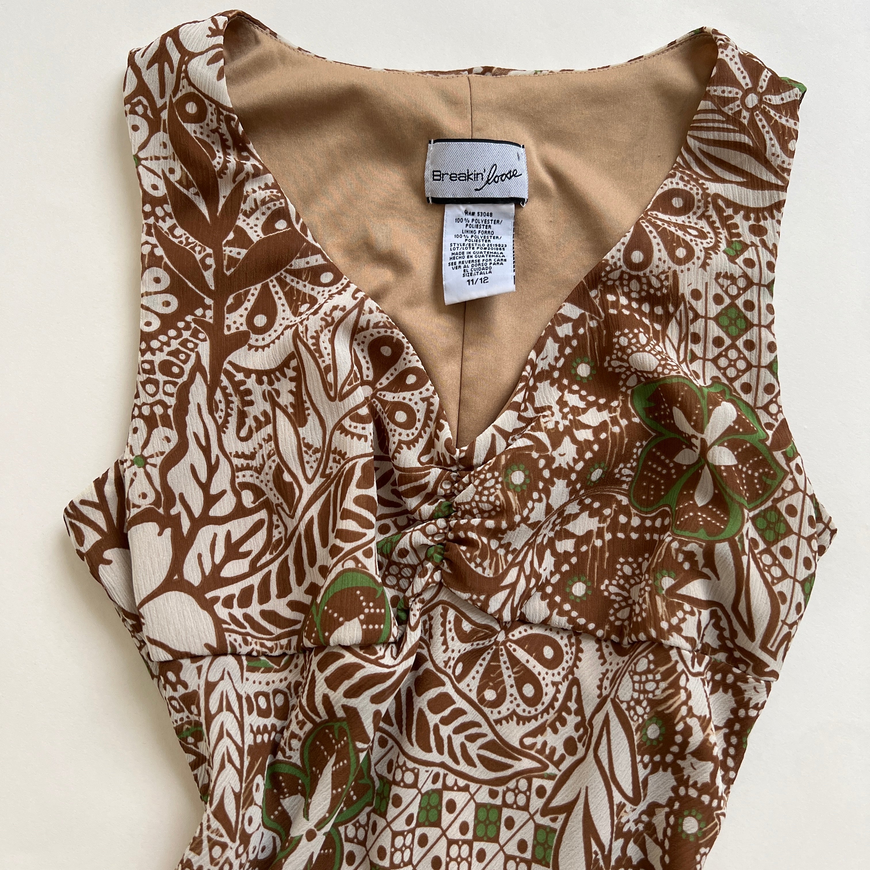 00s brown summer midi