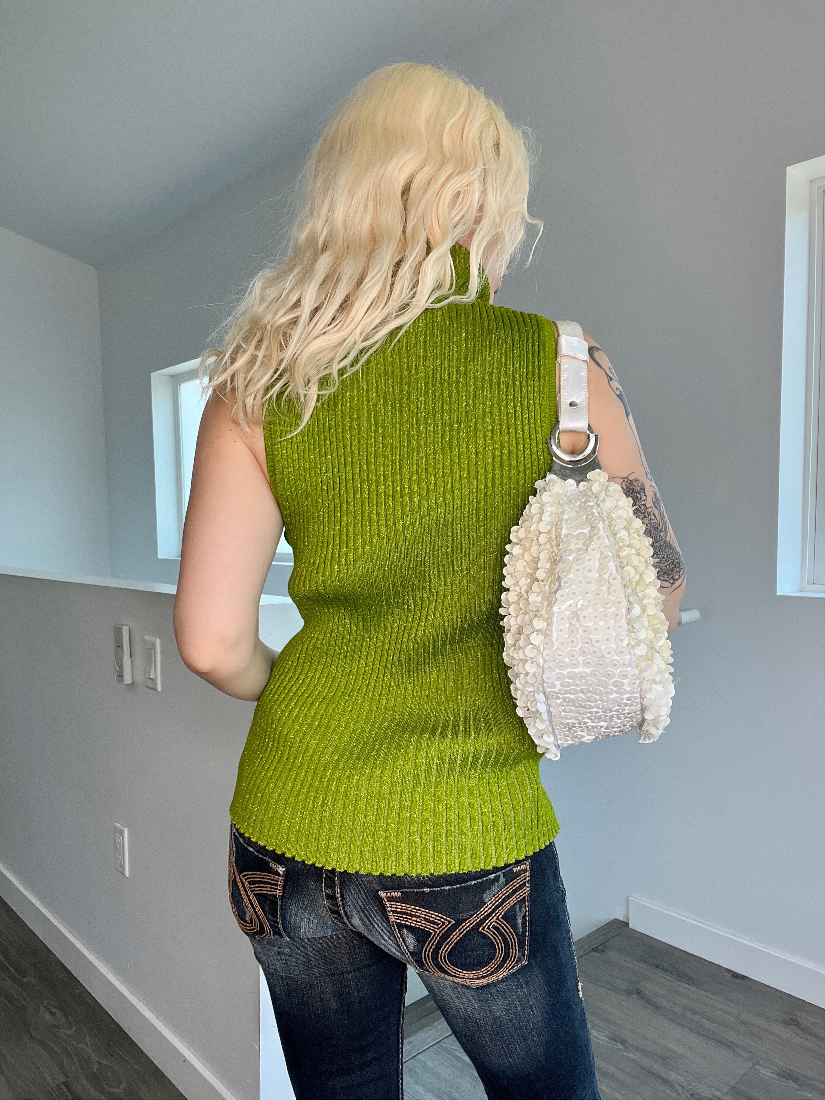 00s Ribbed Turtleneck Tank
