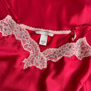00s hot pink satin slip (S)