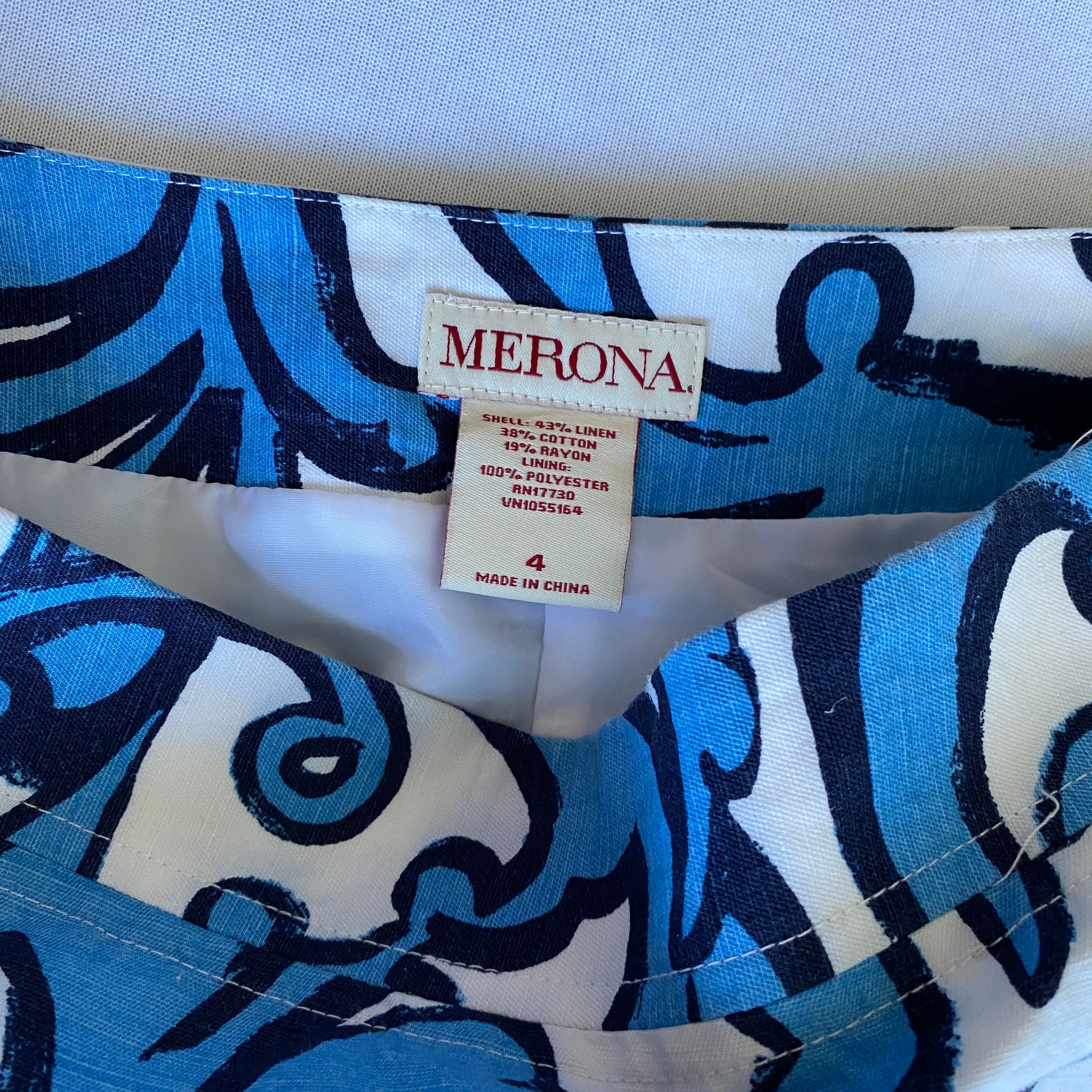 Blue baroque skirt