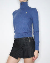 Ralph Lauren Blue Quarter Zip (S-M)