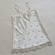 Small flower ivory slip