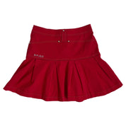 00s red fit n flare mini skirt