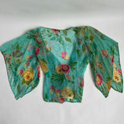 00s sheer silk wrap top