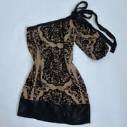 00s velvet one shoulder mini