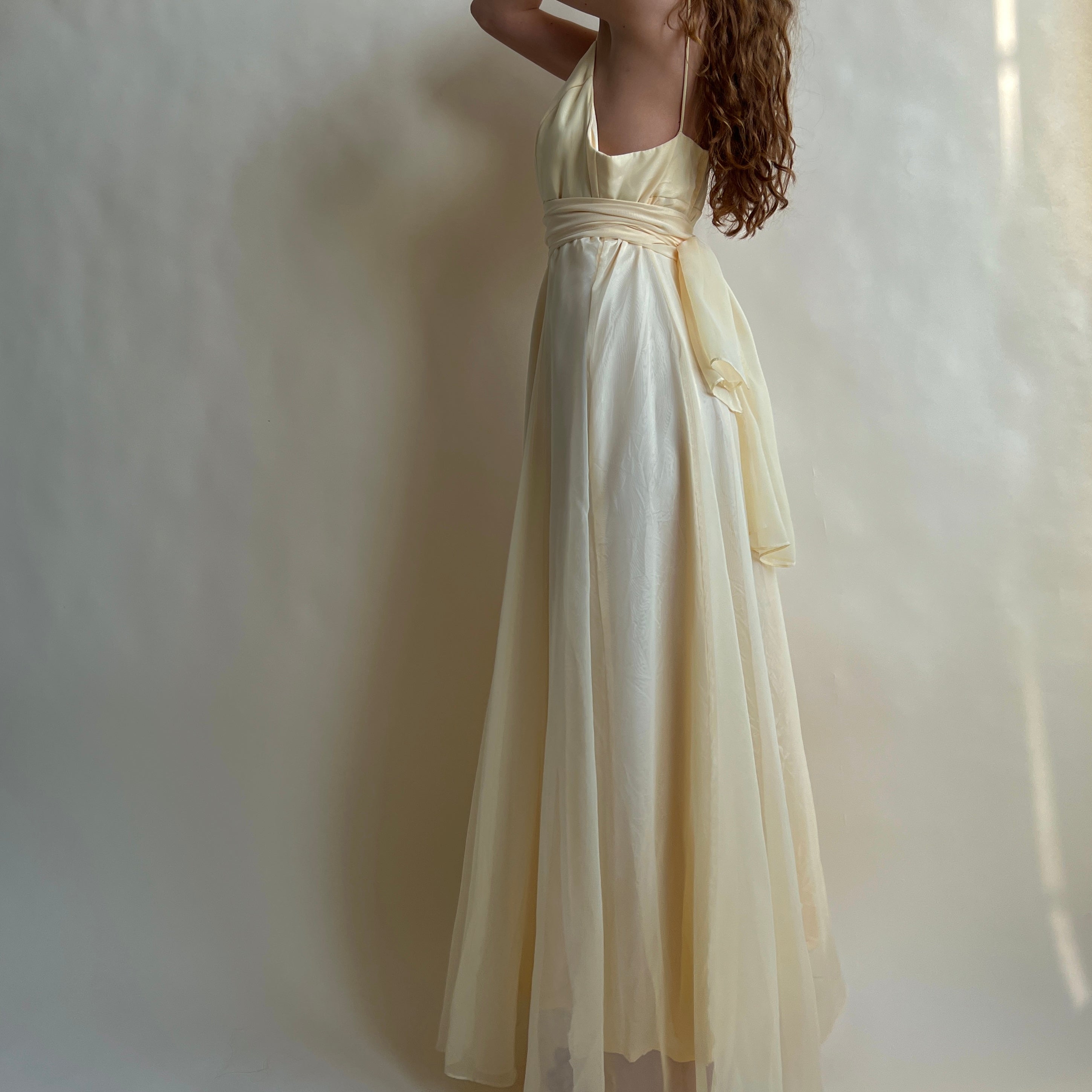 Vintage yellow prom dress – Holy Thrift