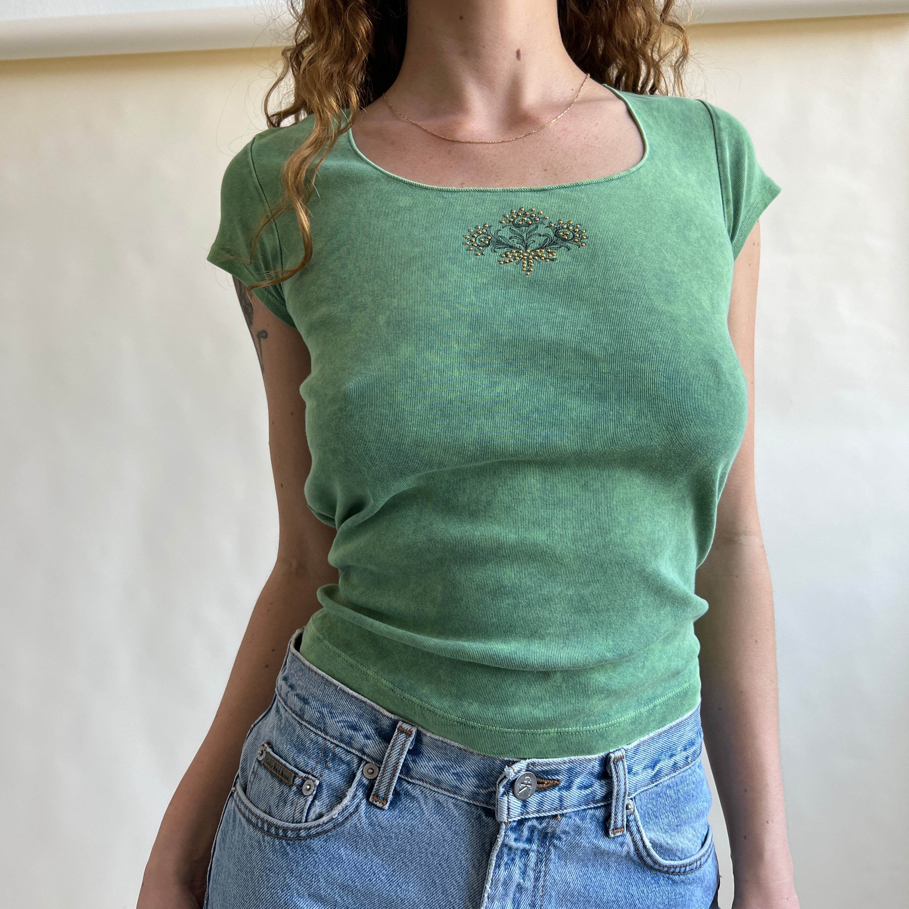 00s faded sage tee