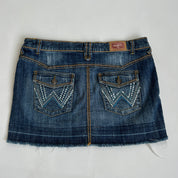 00s denim mini skirt XL