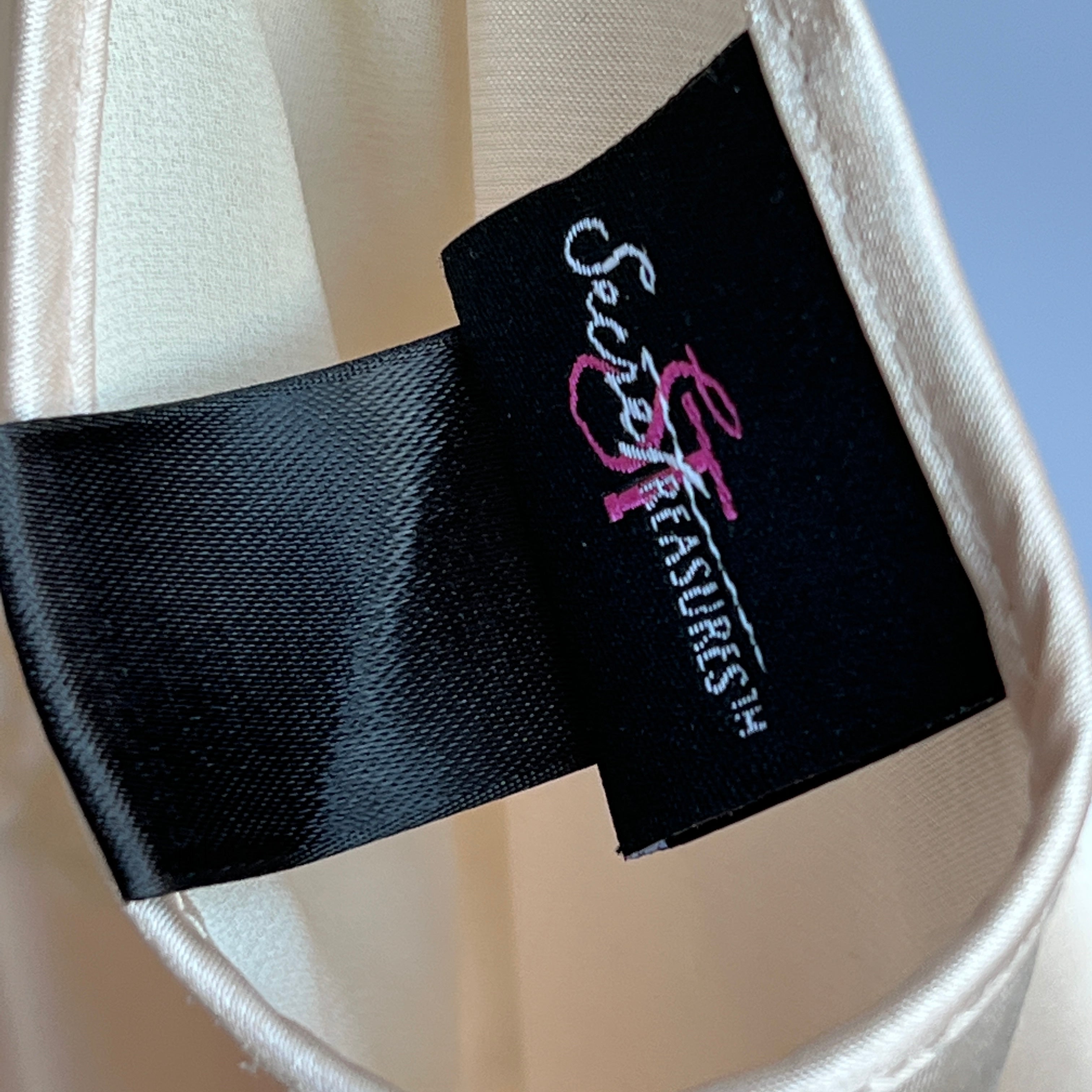 00s beige satin mini slip