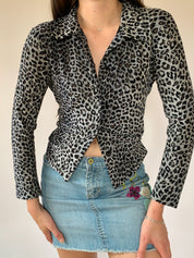 Vintage 1990s Leopard Blouse