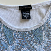 00s Blue paisley tank