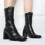 Black Leather Boots (6 US/37 EU)