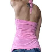00s pink babydoll top
