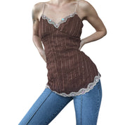 00s brown sequin cami