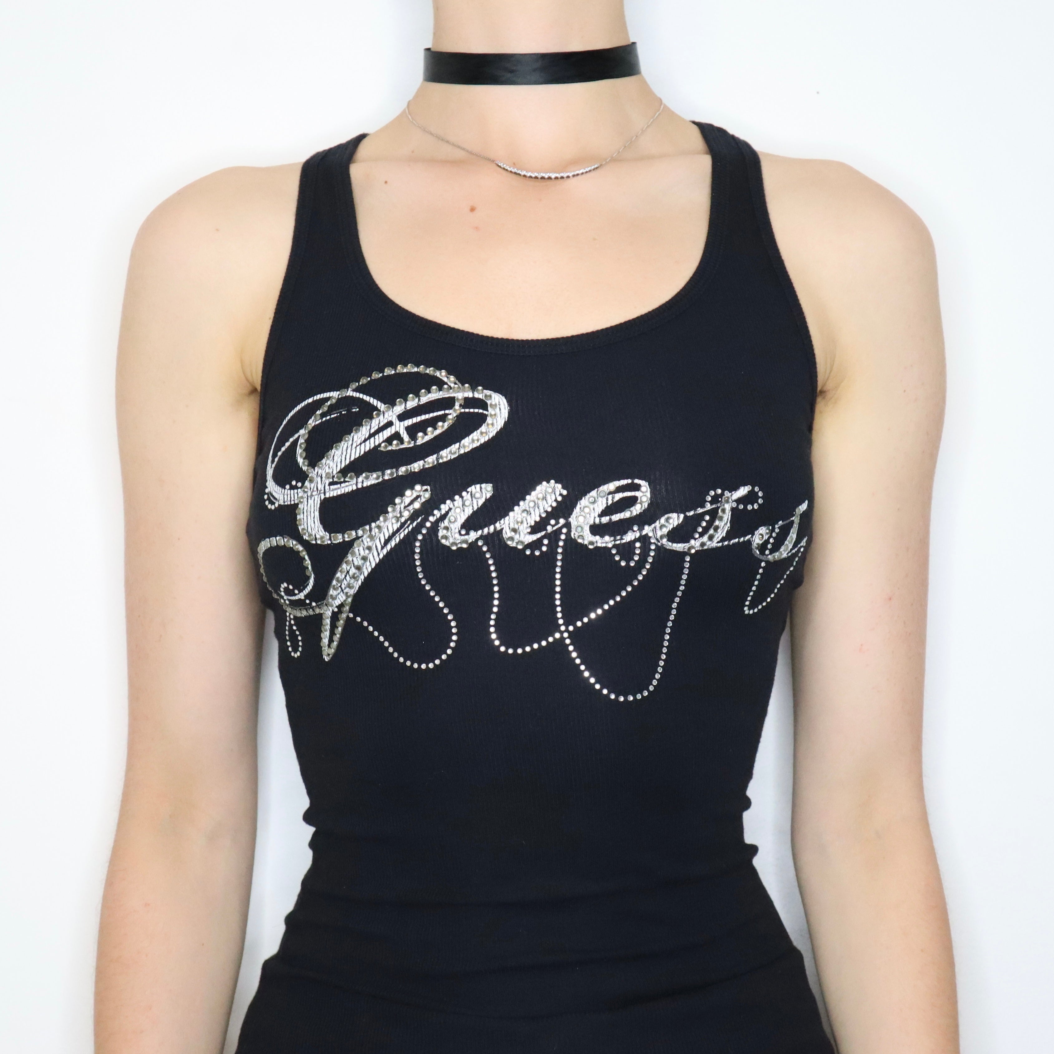 Guess Diamanté Tank Top (XS-S)