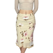 Floral midi skirt