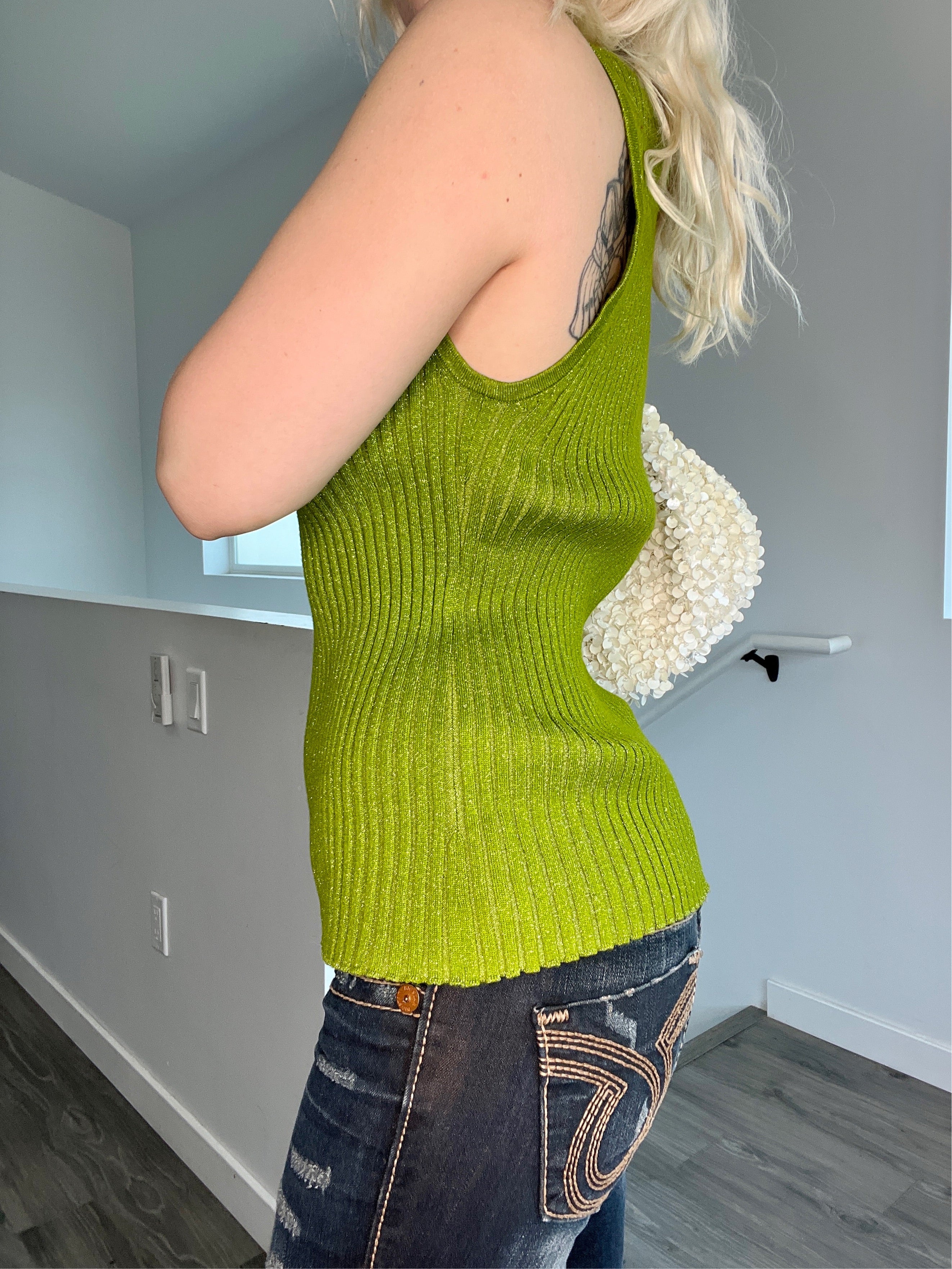 00s Ribbed Turtleneck Tank